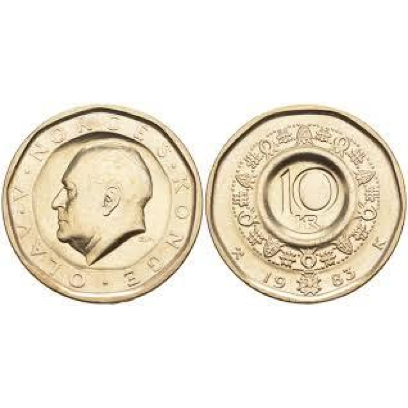 Норвегія 10 крон 1983 Улаф V (1957-1991) Норвегія 10 крон 1983 Улаф V (1957-1991)