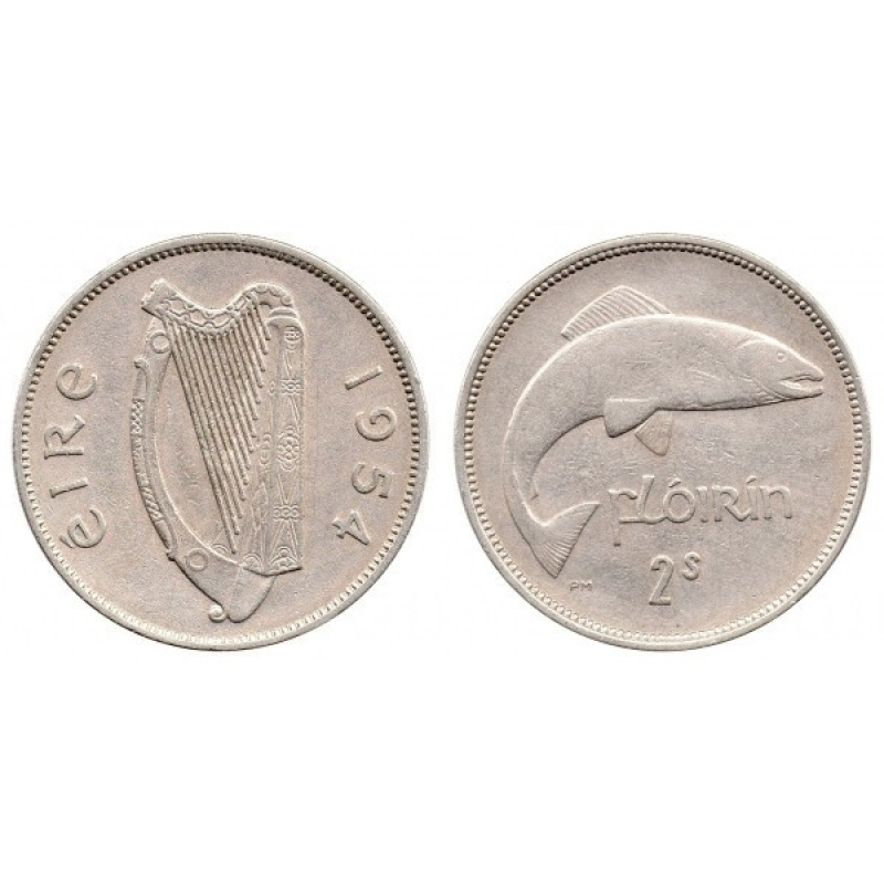 2 coleta (флорин) 1951-1968, Ірландія 2 coleta (флорин) 1951-1968, Ірландія
