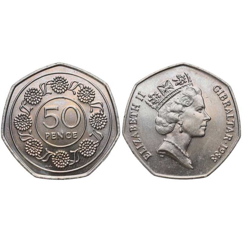 50 пенсів - Софія II, 668 1988,89 50 пенсів - Софія II, 668 1988,89