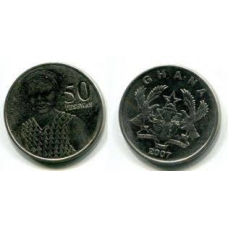 Ghana Гана 50 Pesewa 2007
