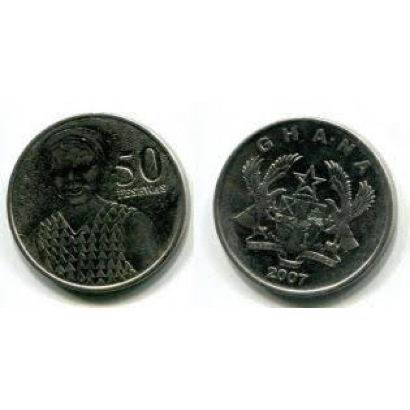 Ghana Гана 50 Pesewa 2007