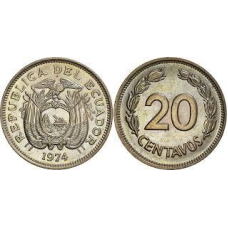 Еквадор 20 сентаво 1974,76,80 (АР)
