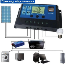 Контролер заряду сонячних панелей 12-24 В, 100 А