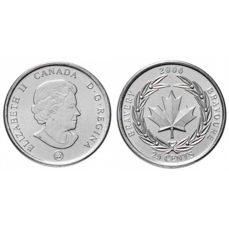 25 центів 2006 - Медаль за хоробрість, Канада