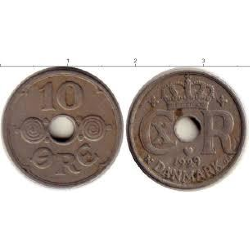 Монета 10 ере 1929, Данія