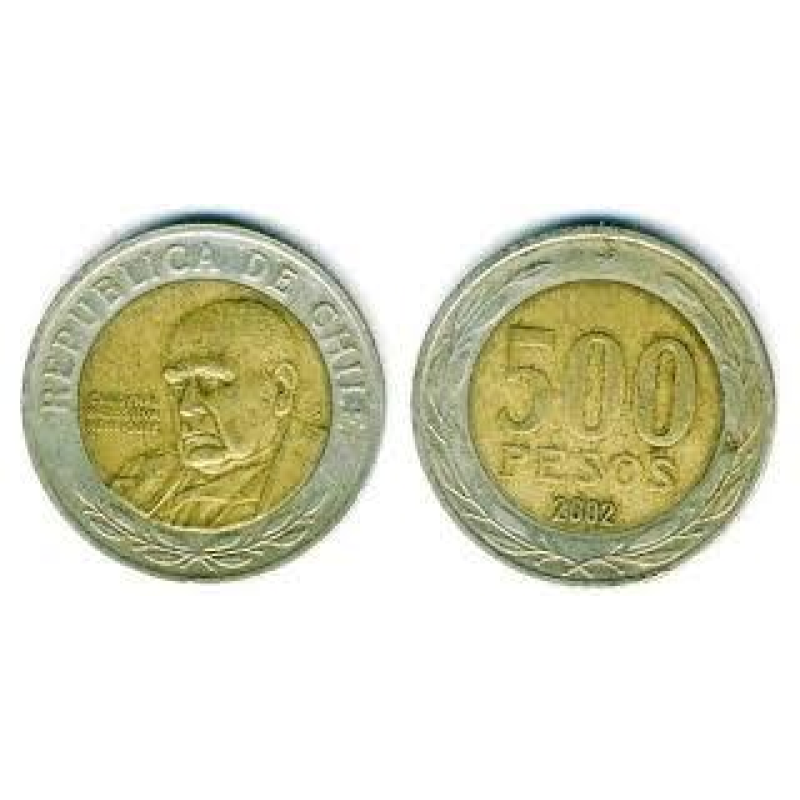 Чилі 2000-2018 500 песо Рауль Сільва Енрікес (Д) Чилі 2000-2018 500 песо Рауль Сільва Енрікес (Д)