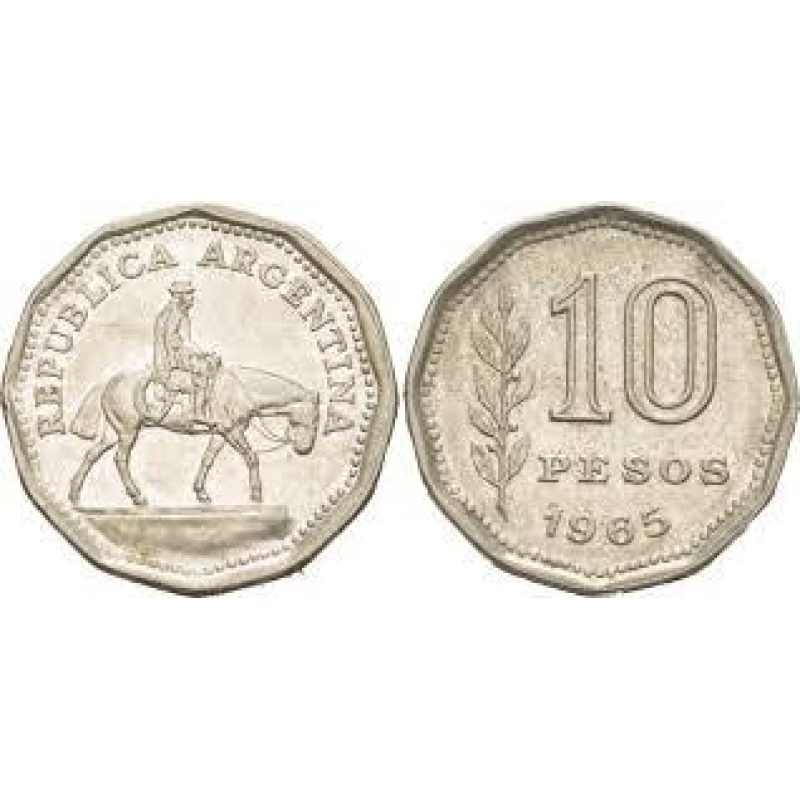 10 песо (pesos) 1965 року gen (АМ)