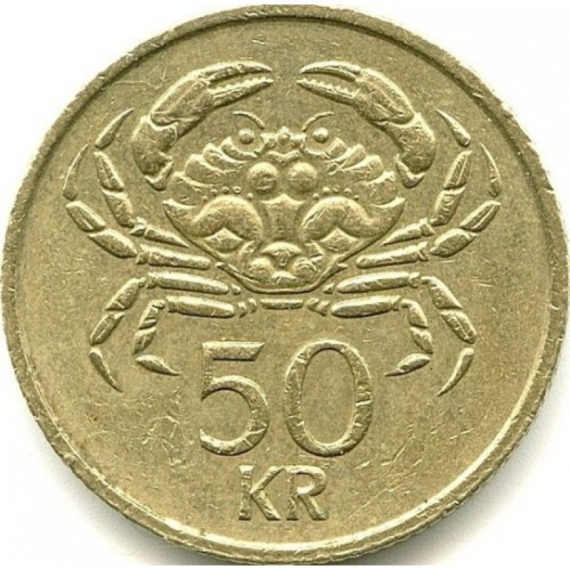 50 крон 1987-2025, Ісландія 50 крон 1987-2025, Ісландія