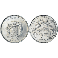 Монета 25 млн. 1987 рік, Ямайка.