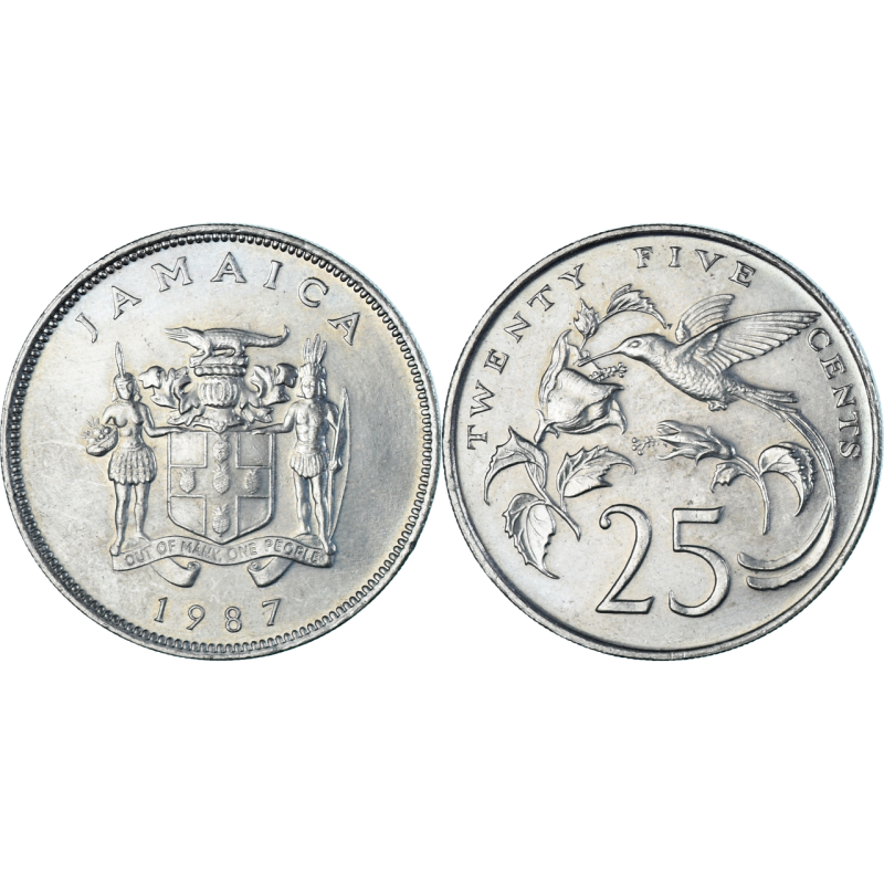 Монета 25 млн. 1987 рік, Ямайка. Монета 25 млн. 1987 рік, Ямайка.