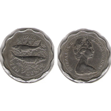 10 центов 1966-1970 Багамские Острова