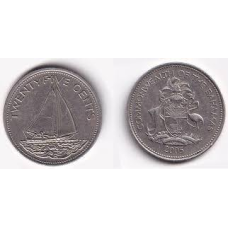 25 центов 1974-2005 Багамские Острова