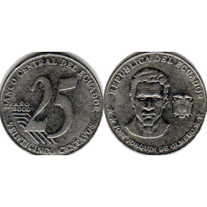 25 сентаво 2000 Эквадор
