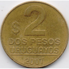 2 песо 1998-2007, Уругвай