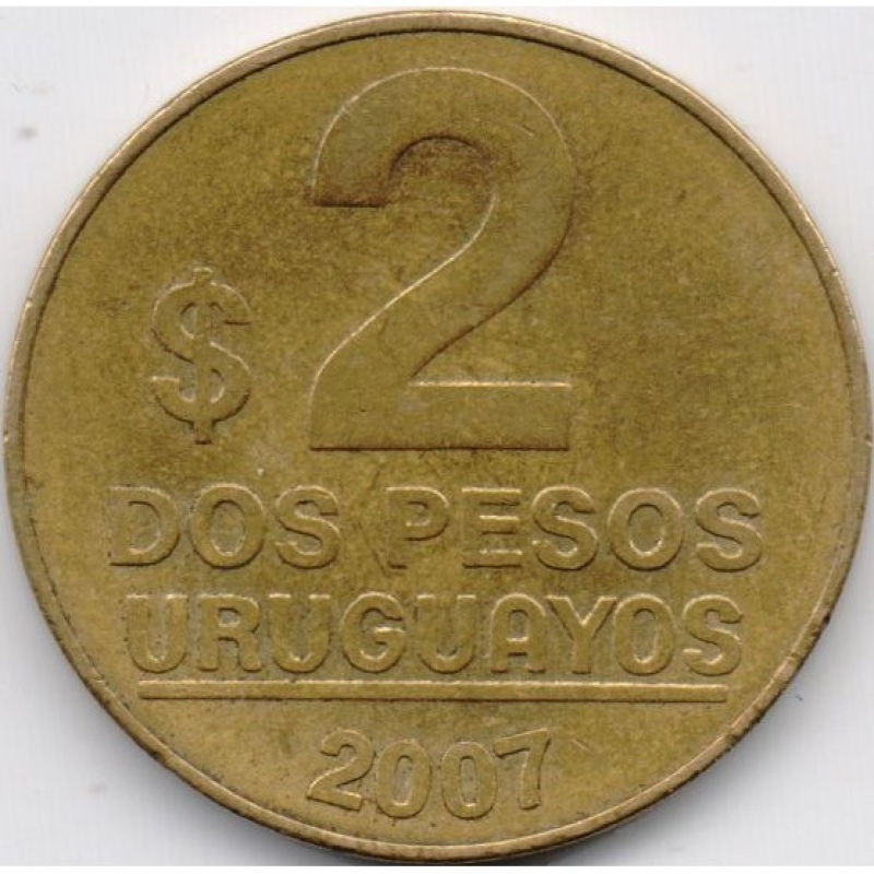 2 песо 1998-2007, Уругвай