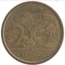 2 песо 2011-2024, Уругвай