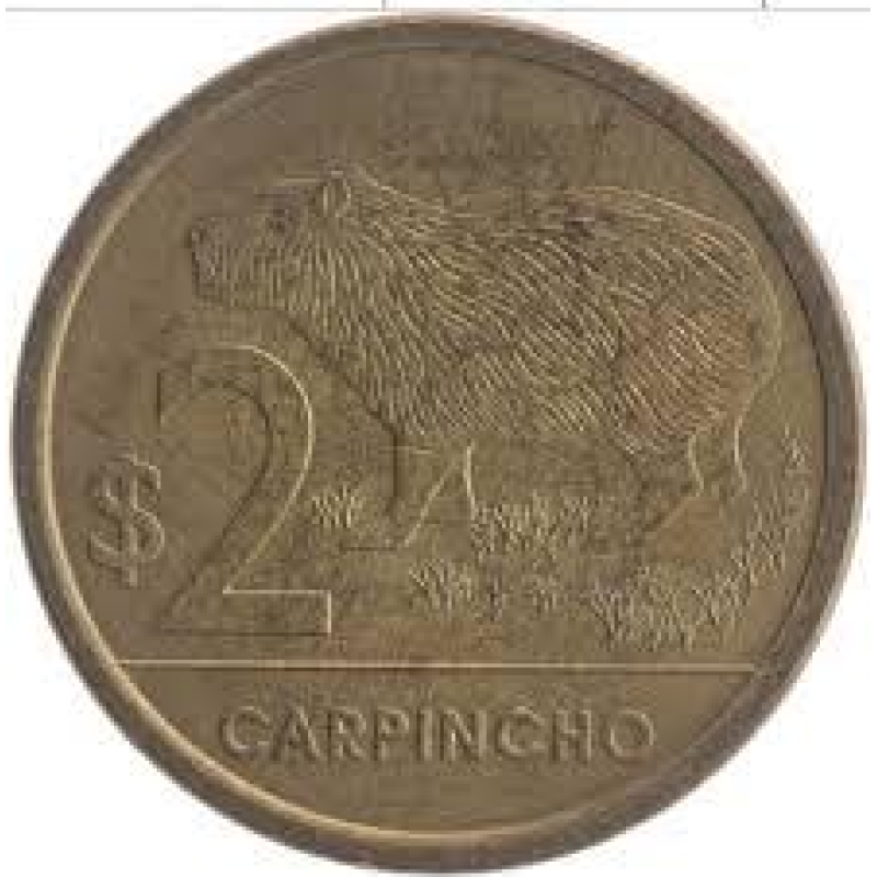 2 песо 2011-2024, Уругвай