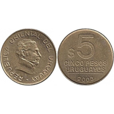 Уругвай 5 песо, 2003-2008