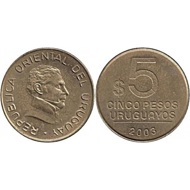 Уругвай 5 песо, 2003-2008