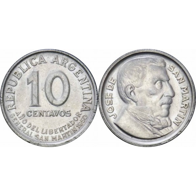 10 сентаво 1950, Аргентина 10 сентаво 1950, Аргентина