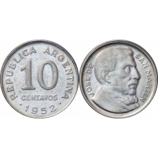 10 сентаво 1951-1956, Аргентина