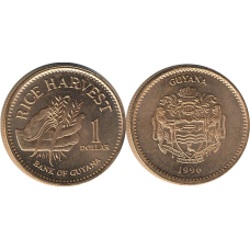1 долар 1996-2015 Гайана