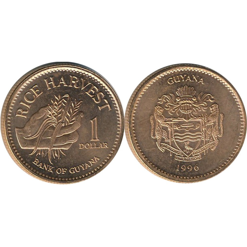 1 долар 1996-2015 Гайана
