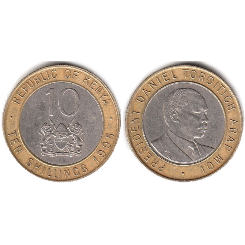 10 шиллингов 1994-1997, Кения 10 шиллингов 1994-1997, Кения