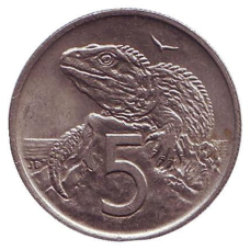 5 центов 1986-1998 - Елизавета II, Новая Зеландия