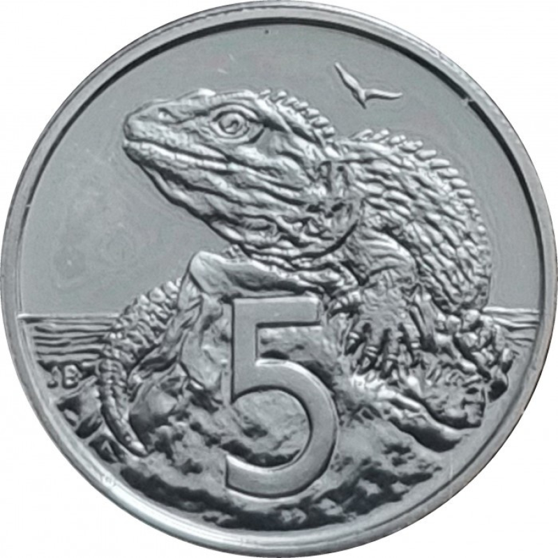 5 центов 1999-2006 - Елизавета II, Новая Зеландия 5 центов 1999-2006 - Елизавета II, Новая Зеландия