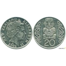 20 центов 1999-2006 - Елизавета II, Новая Зеландия