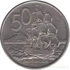 Новая Зеландия. 50 центов 1967-85 год