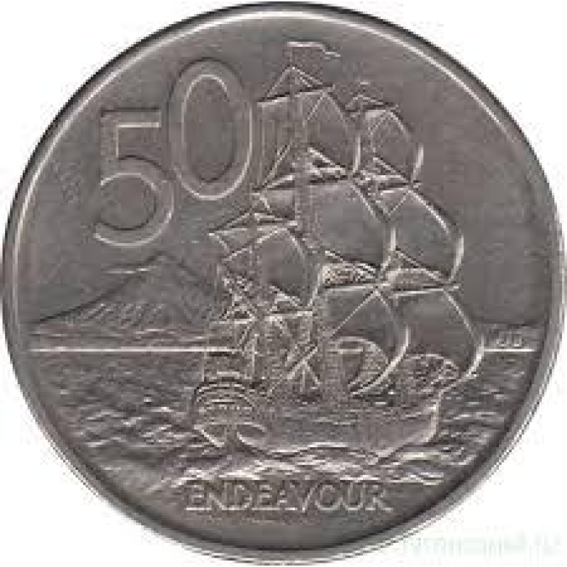 Новая Зеландия. 50 центов 1967-85 год