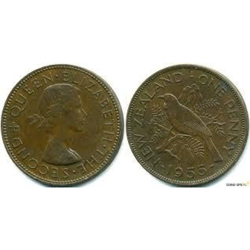 1 пенни 1956-1965 - Елизавета II, Новая Зеландия