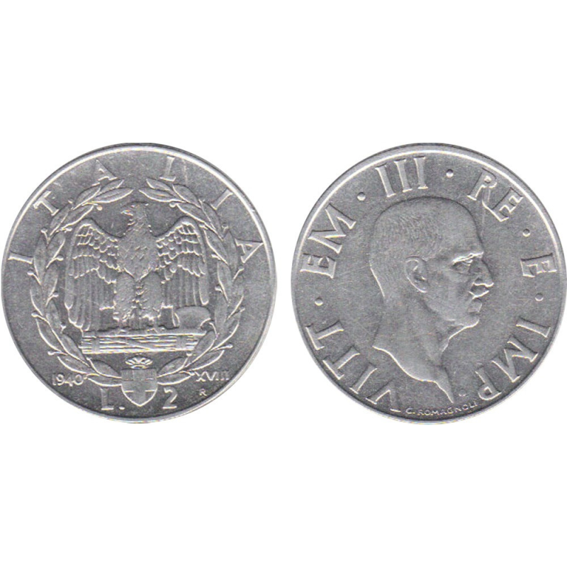 2 ліри 1940 Італія