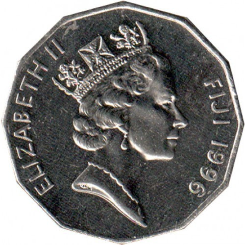 50 центов 1990-2006 - Елизавета II, Фиджи