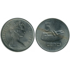 5 центов 1969-1984 - Елизавета II, Фиджи