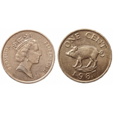 1 цент 1986-1998 - Елизавета II, Бермуды
