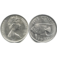 5 центов 1970-1985 - Елизавета II, Бермуды