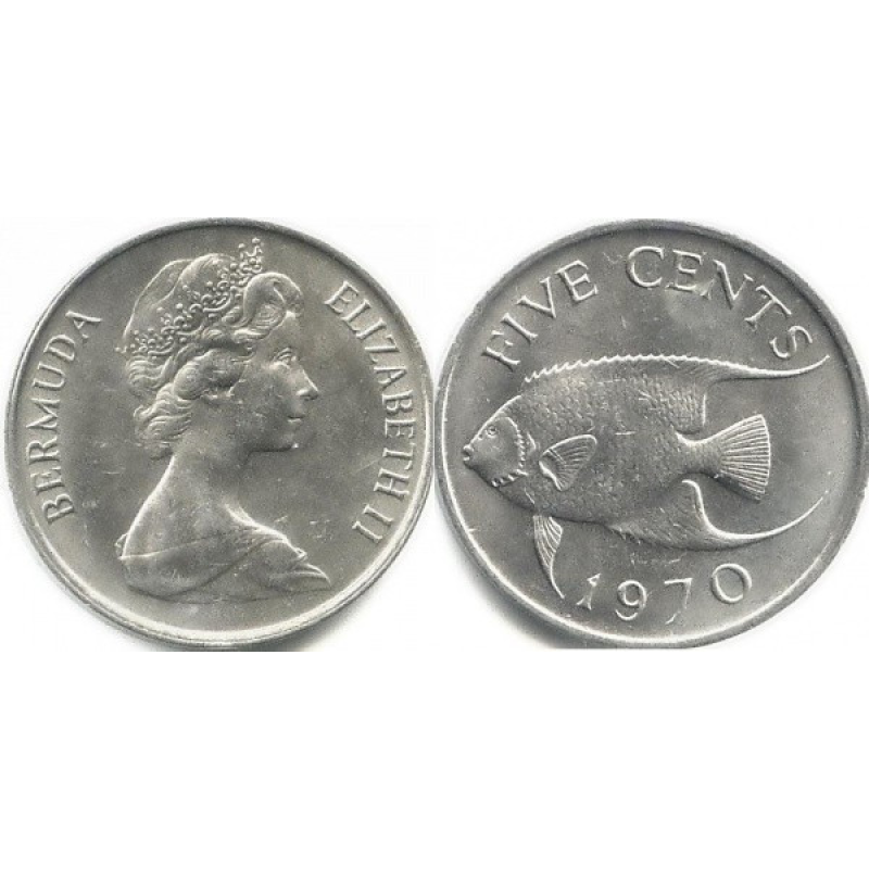 5 центов 1970-1985 - Елизавета II, Бермуды 5 центов 1970-1985 - Елизавета II, Бермуды