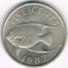 5 центов 1986-1998 - Елизавета II, Бермуды