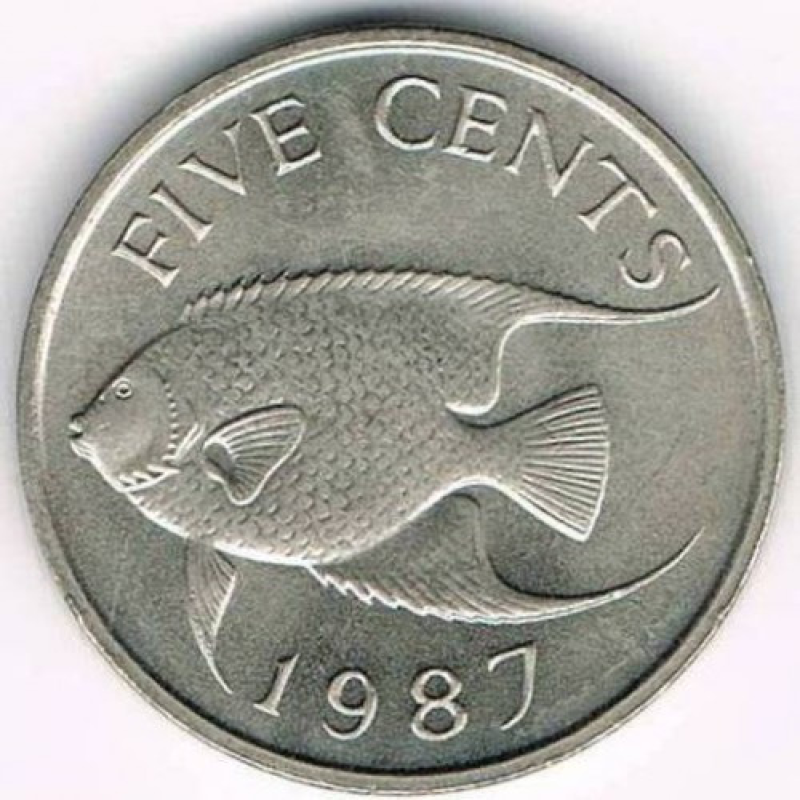 5 центов 1986-1998 - Елизавета II, Бермуды 5 центов 1986-1998 - Елизавета II, Бермуды