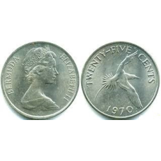25 центов 1970-1985 - Елизавета II, Бермуды