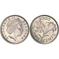 10 центов 1999-2021 - Елизавета II, Бермуды