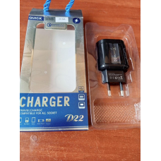 Мережевий зарядний пристрій на 2 гнізда USB, QuickCharge 3.0, 5V~3.5A(max), чорний