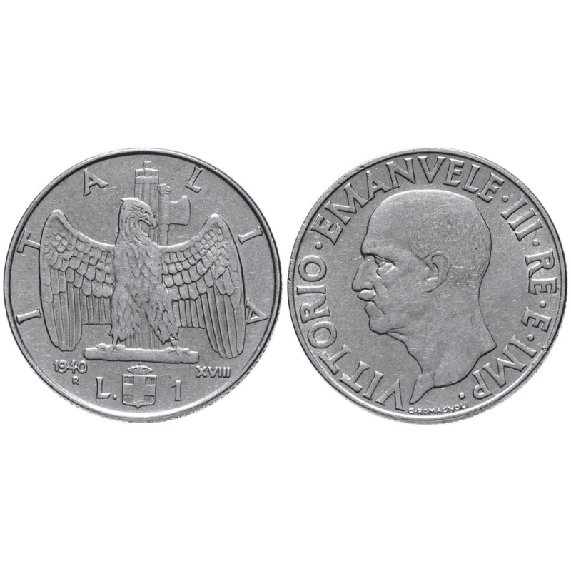 1 лира 1939-42 Италия