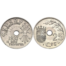 25-ватно 1937 Іспанія