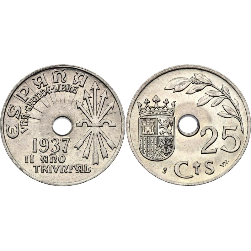 25-ватно 1937 Іспанія