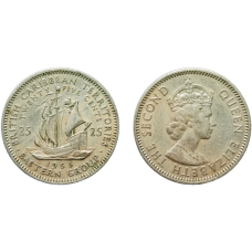 Британские Карибы 25 центов 1955-1964