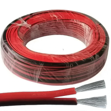 Провід силіконовий 2 жили 22AWG (2х0,32мм.кв.) TinCU, червоно-чорний